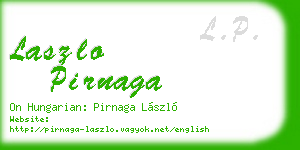laszlo pirnaga business card