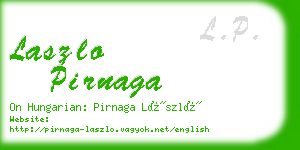 laszlo pirnaga business card